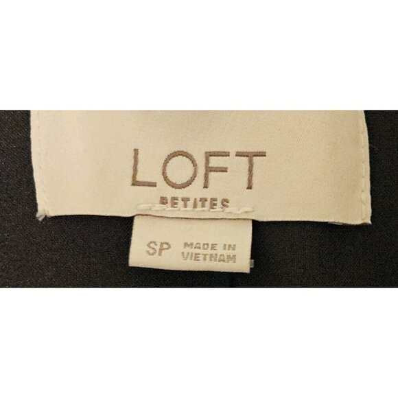 Ann Taylor Loft Peites Size S Gray Moto Zip Short Jacket Lined Office - Picture 5 of 8